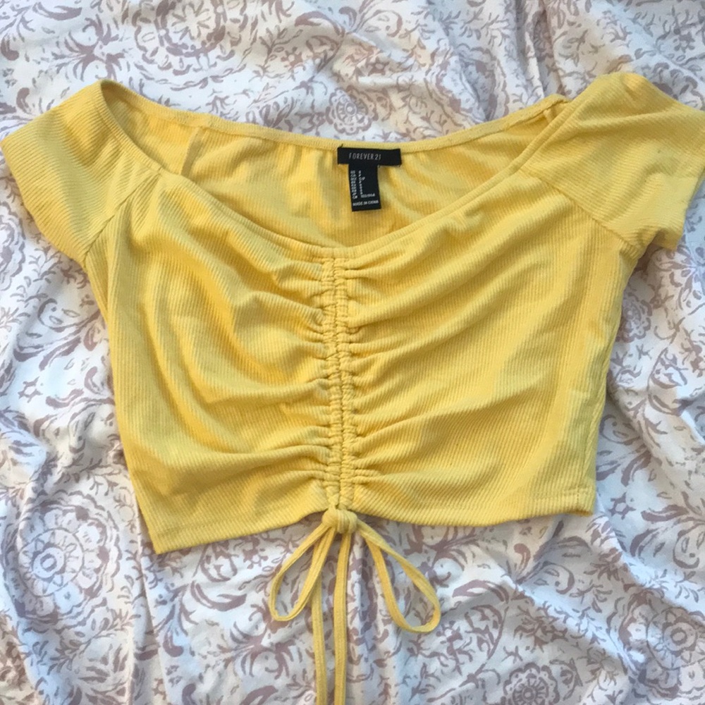 Yellow crop top